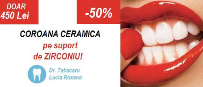 Pune capat problemelor dentare: COROANE DENTARE de Ceramica pe suport de ZIRCONIU cu 50% discount +tratament anterior montarii coroanei gratuit! Cumpara cuponul de 12 RON si beneficiezi de pretul special de 450 ron, reducere de la 900 ron! Pune capat problemelor dentare: COROANE DENTARE de Ceramica pe suport de ZIRCONIU cu 50% discount +tratament anterior montarii coroanei gratuit! Cumpara cuponul de 12 RON si beneficiezi de pretul special de 450 ron, reducere de la 900 ron!